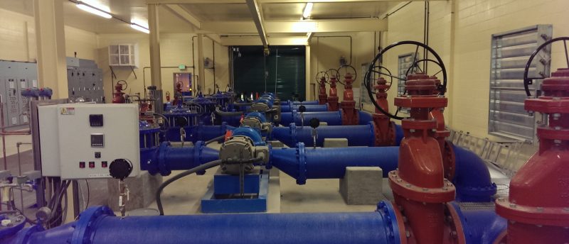 Municipal water treatment clarifier and aeration basin