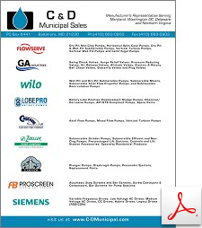 Cover of the C & D Municipal Sales line card